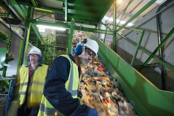 e-waste being sorted through at ECER Inc.