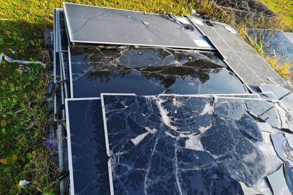 broken solar panels to be recycled
