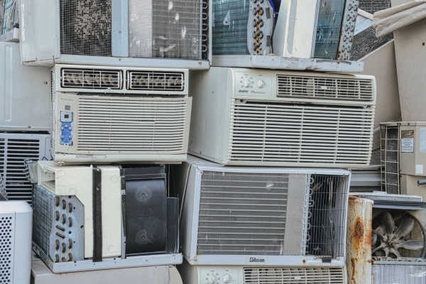 air conditioners at recycling facility