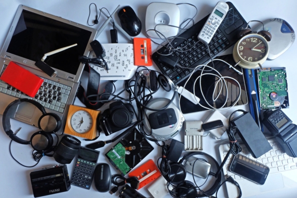 various electronics to be recycled
