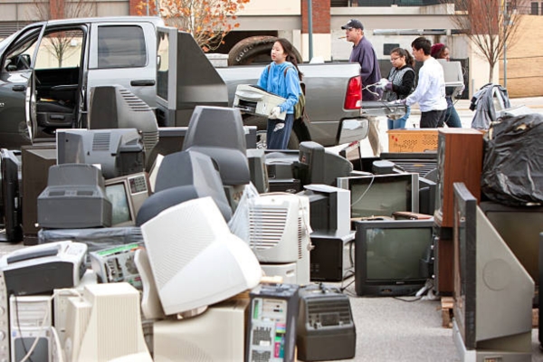 e-waste event in progress