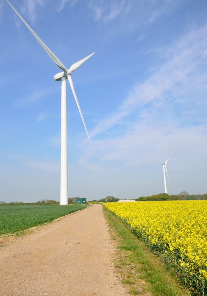 wind farm representing sustainability at ECER Inc.