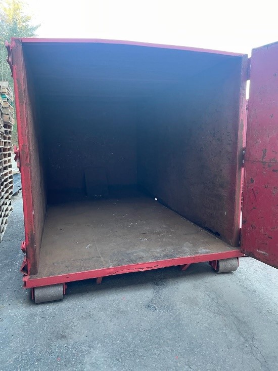 inside of our e-waste container