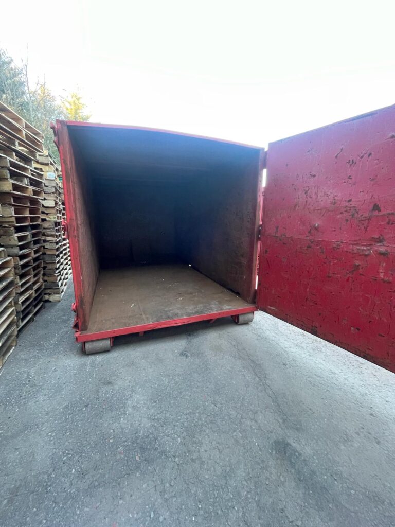 closer look inside e-waste container